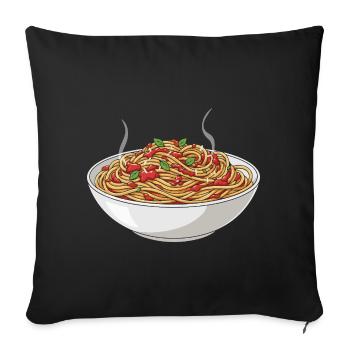 Spaghetti Steam Dream - Sofa pillowcase 17,3'' x 17,3'' (45 x 45 cm) - black - Front