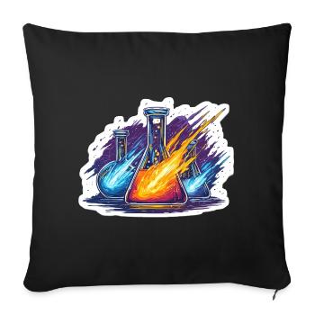 Expérience du laboratoire de la pluie de météores Quadrantide Lab Geek - Housse de coussin décorative 45 x 45 cm - noir - Devant