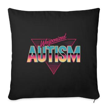 Autisme instrumentalisé - Funny Gen Alpha Memes - Housse de coussin décorative 45 x 45 cm - noir - Devant