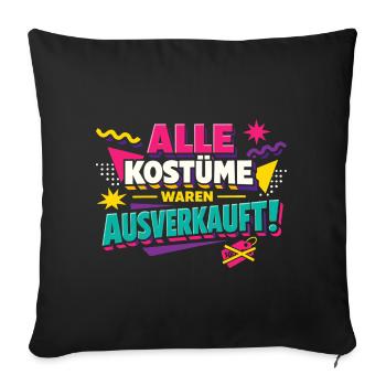 All costumes were sold out Carnival - Sofa pillowcase 17,3'' x 17,3'' (45 x 45 cm) - black - Front