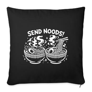 Send Noods – Ramen Edition - Sofakissenbezug 45 x 45 cm - Schwarz - Vorne