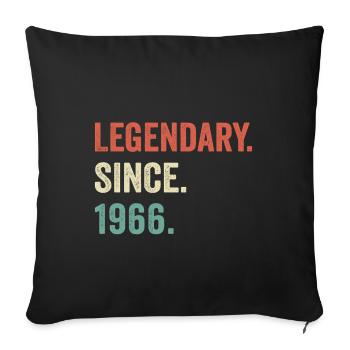 legendary since 1966 - Sofa pillowcase 17,3'' x 17,3'' (45 x 45 cm) - black - Front