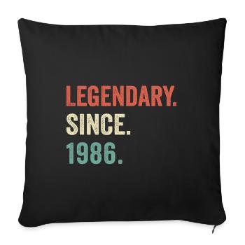 legendary since 1986 - Sofa pillowcase 17,3'' x 17,3'' (45 x 45 cm) - black - Front
