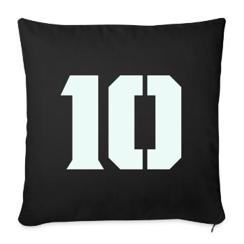 10- - Sofa pillowcase 17,3'' x 17,3'' (45 x 45 cm) - black - Front
