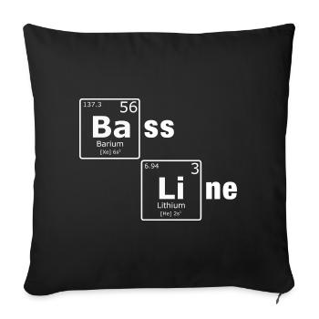 Bass Line PSE Periodensystem Elemente Nerd - Sofakissenbezug 45 x 45 cm - Schwarz - Vorne
