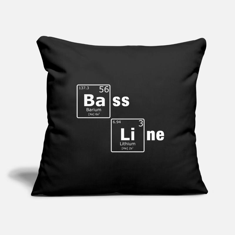 Ligne de basse PSE Éléments du tableau périodique Nerd Housse de coussin décorative 45 x 45 cm