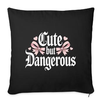 Süß Aber Gefährlich Cute Kawaii Aesthetic Katze - Sofa pillowcase 17,3'' x 17,3'' (45 x 45 cm) - black - Front