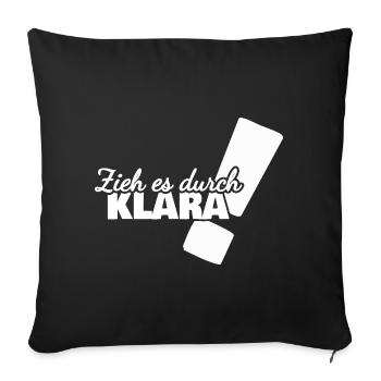 Geschenk für Klara - Sofakissenbezug 45 x 45 cm - Schwarz - Vorne