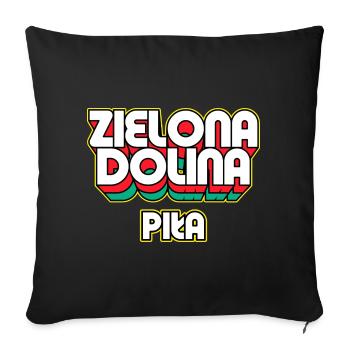 Zielona Dolina Piła. Name des Retro-Bezirks - Sofakissenbezug 45 x 45 cm - Schwarz - Vorne
