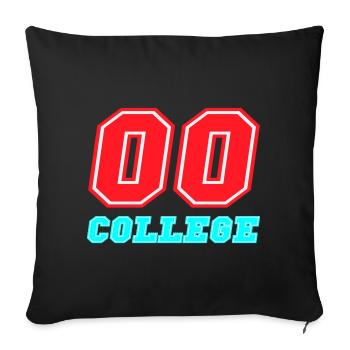 00 College Neon-Emblem - Sofakissenbezug 45 x 45 cm - Schwarz - Vorne