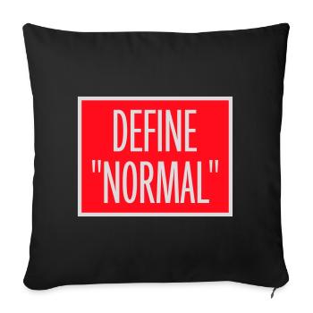 Define Normal Lustig Sarkastisch Definition Grafik - Sofakissenbezug 45 x 45 cm - Schwarz - Vorne