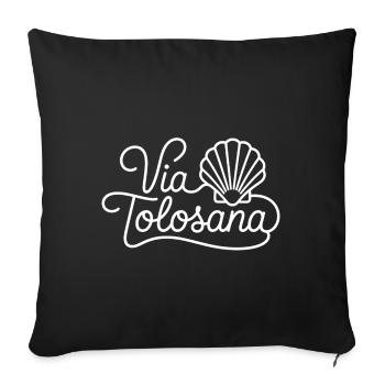 Via Tolosana Camino de Santiago  - Housse de coussin décorative 45 x 45 cm - noir - Devant