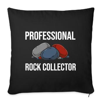 Géologie offerte par collectionneurs professionnels de pierres - Housse de coussin décorative 45 x 45 cm - noir - Devant