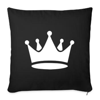 Crown White Birthday Gift Birthday - Sofa pillowcase 17,3'' x 17,3'' (45 x 45 cm) - black - Front
