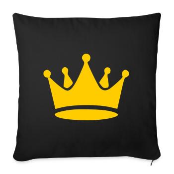 yellow crown birthday gift birthday gifts - Sofa pillowcase 17,3'' x 17,3'' (45 x 45 cm) - black - Front