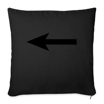 Pfeil nach links - Sofakissenbezug 45 x 45 cm - Schwarz - Vorne