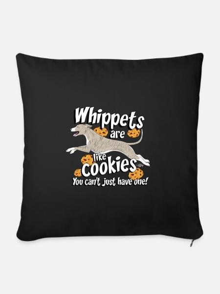 whippetcookies7 - Sofakissenbezug 45 x 45 cm - Schwarz