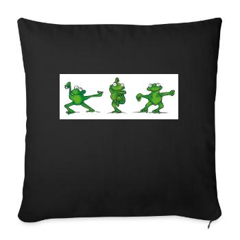 Sei kein Frosch - mach Tai Chi - Sofakissenbezug 45 x 45 cm - Schwarz - Vorne