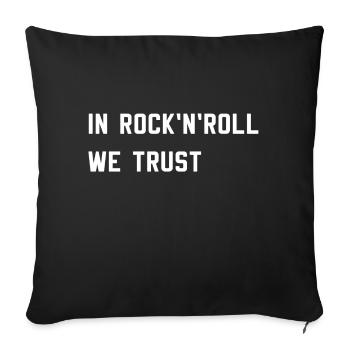 Rock n roll - Housse de coussin décorative 45 x 45 cm - noir - Devant