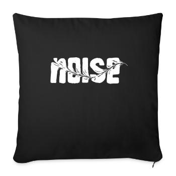 Bruit fort – Conception musicale - Housse de coussin décorative 45 x 45 cm - noir - Devant