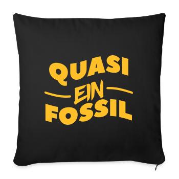 a fossil - Sofa pillowcase 17,3'' x 17,3'' (45 x 45 cm) - black - Front