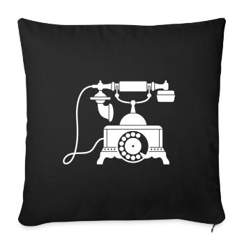 phone - Sofa pillowcase 17,3'' x 17,3'' (45 x 45 cm) - black - Front