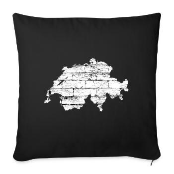 Switzerland - Sofa pillowcase 17,3'' x 17,3'' (45 x 45 cm) - black - Front
