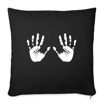 mains - Housse de coussin décorative 45 x 45 cm - noir - Devant