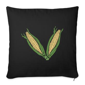 Corn! - Sofa pillowcase 17,3'' x 17,3'' (45 x 45 cm) - black - Front