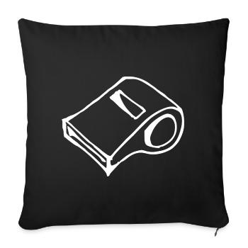 Whistle football coach gift idea - Sofa pillowcase 17,3'' x 17,3'' (45 x 45 cm) - black - Front