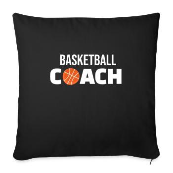 Basketball Coach Coaches Club - Sofa pillowcase 17,3'' x 17,3'' (45 x 45 cm) - black - Front