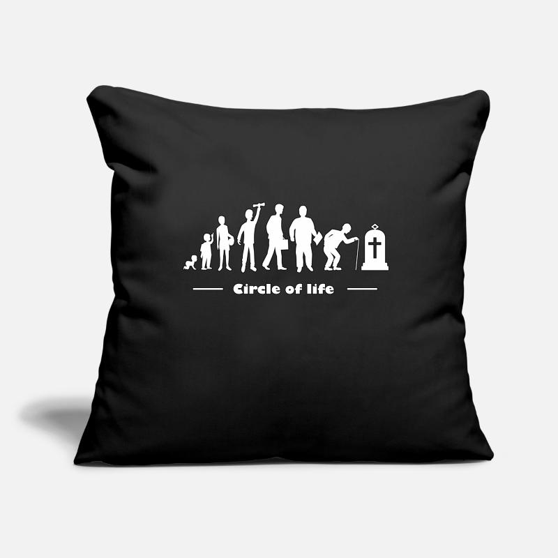 Cercle de la vie, évolution, cycle de la vie humaine Housse de coussin décorative 45 x 45 cm