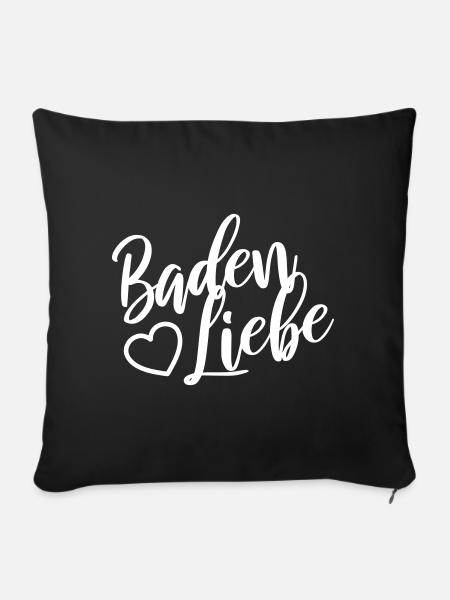 Baden Liebe - Sofakissenbezug 45 x 45 cm - Schwarz