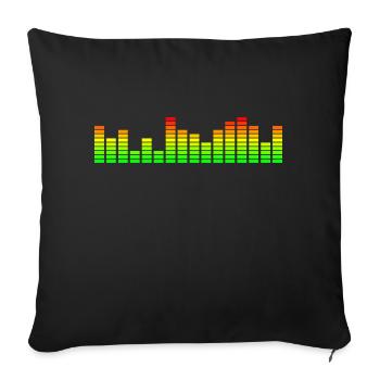 Music Visualizer / Audio Spectrum - Sofa pillowcase 17,3'' x 17,3'' (45 x 45 cm) - black - Front