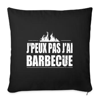 J'peux pas j'ai Barbecue - Housse de coussin décorative 45 x 45 cm - noir - Devant