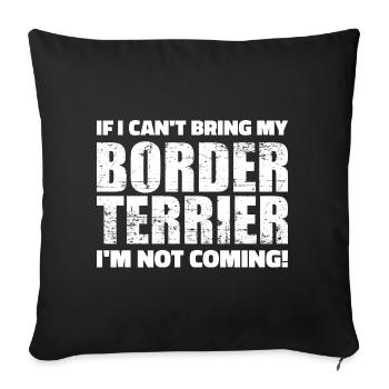 Border Terrier - Sofa pillowcase 17,3'' x 17,3'' (45 x 45 cm) - black - Front