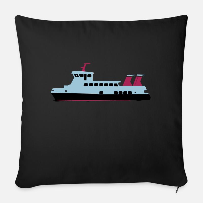 schiff - Sofakissenbezug 45 x 45 cm - Schwarz
