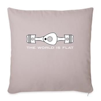 The world is flat - Housse de coussin décorative 45 x 45 cm - taupe clair - Devant