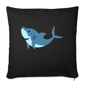 Shark - Sofa pillowcase 17,3'' x 17,3'' (45 x 45 cm) - black - Front