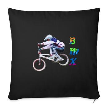bmx - Sofa pillowcase 17,3'' x 17,3'' (45 x 45 cm) - black - Front