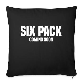 SIX PACK COMING SOON - Sofa pillowcase 17,3'' x 17,3'' (45 x 45 cm) - black - Front