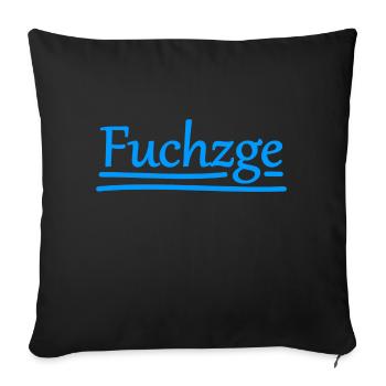 Fuchzge-50.Geburtstag-Bayrisch-fünfzig-50 Jahre - Sofakissenbezug 45 x 45 cm - Schwarz - Vorne
