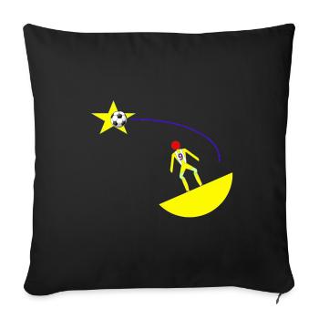 stellar shooting - Sofa pillowcase 17,3'' x 17,3'' (45 x 45 cm) - black - Front