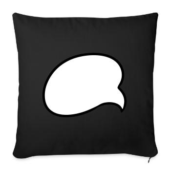 Speech bubble speech bubble bulle comic gift idea - Sofa pillowcase 17,3'' x 17,3'' (45 x 45 cm) - black - Front