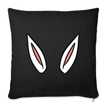 Oreilles de lapin idée de cadeau rabbit ears - Housse de coussin décorative 45 x 45 cm - noir - Devant