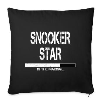 Snooker Star in Bearbeitung Snooker Pool & Billard - Sofakissenbezug 45 x 45 cm - Schwarz - Vorne