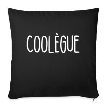 coolègue - Housse de coussin décorative 45 x 45 cm - noir - Devant