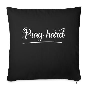 Proverbes chrétiens - Housse de coussin décorative 45 x 45 cm - noir - Devant