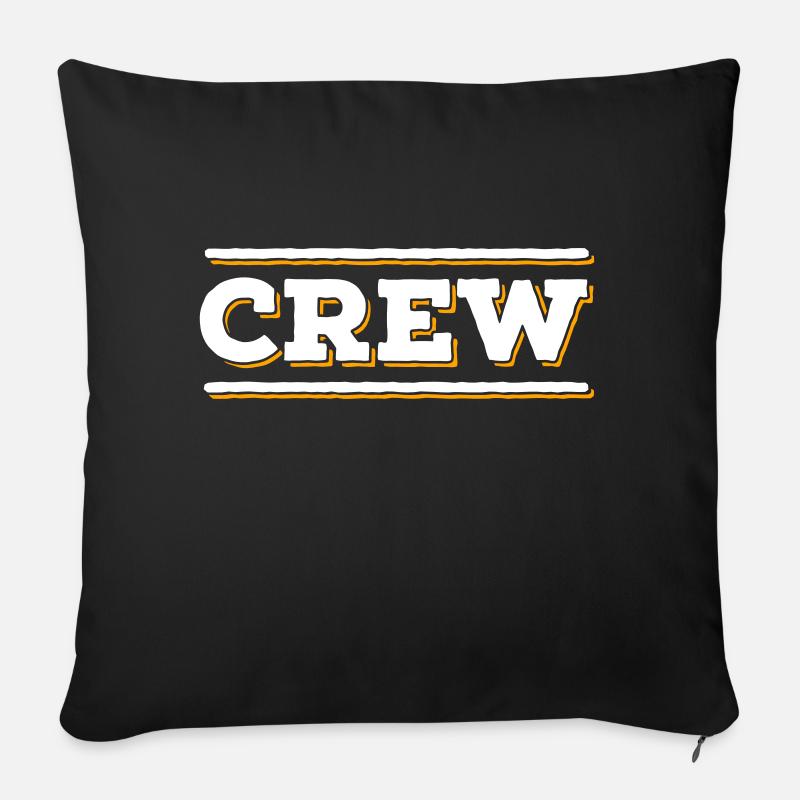 CREW Mitglied Team Staff Gruppe Mannschaft Kollege - Sofakissenbezug 45 x 45 cm - Schwarz