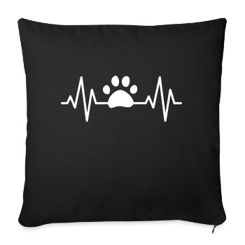 Dog dog agility - Sofa pillowcase 17,3'' x 17,3'' (45 x 45 cm) - black - Front